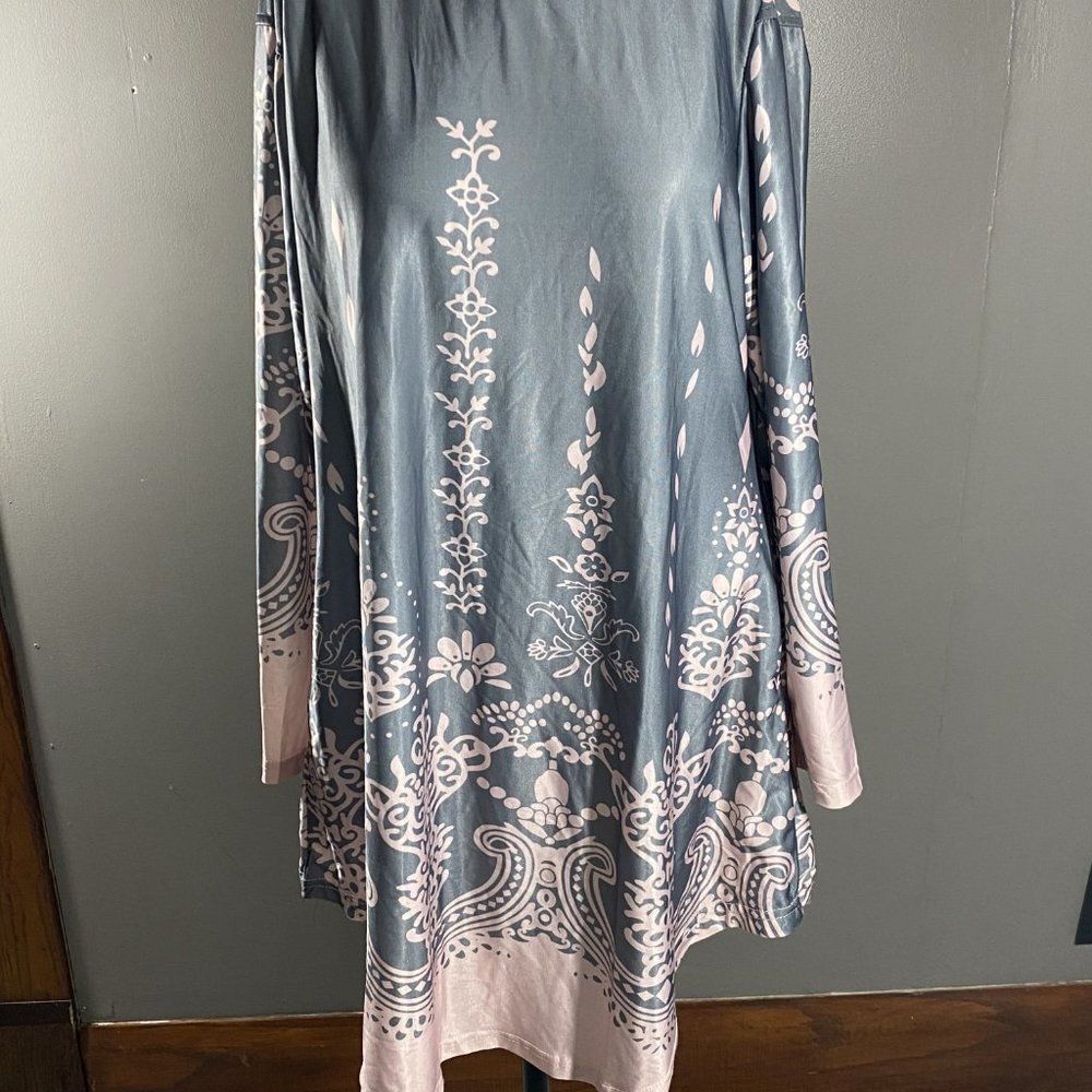 R&B Collections Women’s Shirt Top Mock Neck Long S